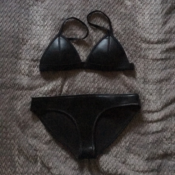 black vinyl bikini